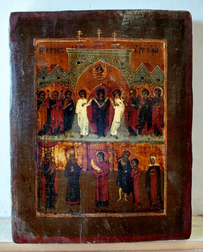 Russian Icon - The Protection of the Most Holy Mother of God