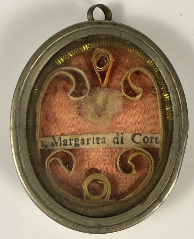 Reliquary theca with relics of St. Margaret of Cortona, patron of penitents &amp; single mothers