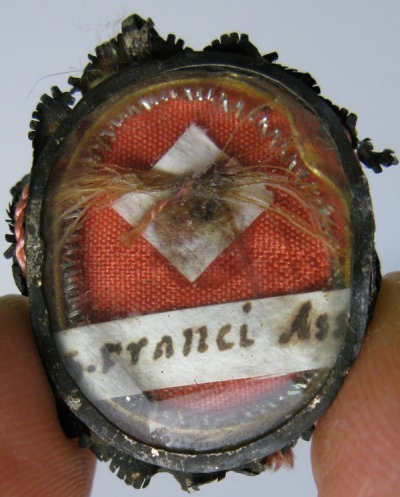 Reliquary theca with relic of Saint Francis of Assisi