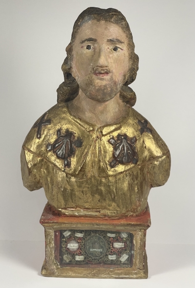 Reliquary Bust with a relic of St. Roch (Rocco), invoked against pandemics