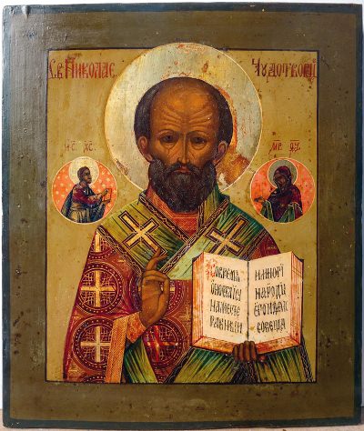 Russian Icon - Saint Nicholas, the Wonderworker of Myra