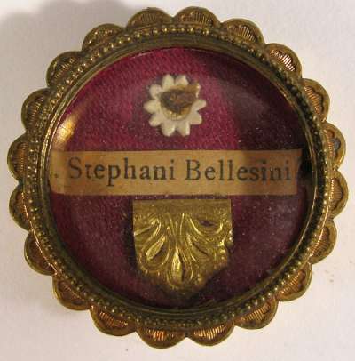 Reliquary theca with relics of Blessed Stephen Bellesini