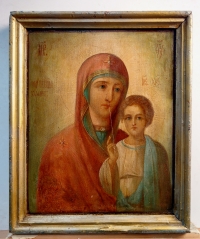 Double-sided Russian Icon - Our Lady of Kazan / St Nicholas