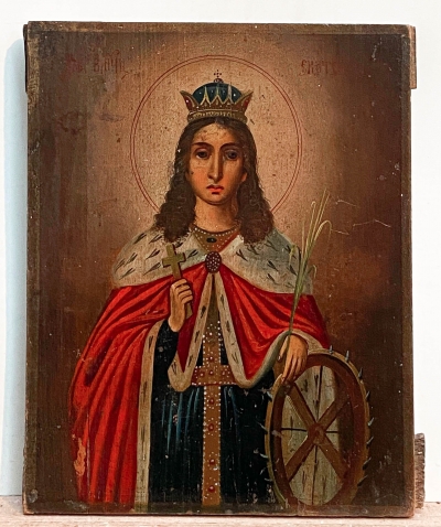 Russian Icon - Saint Catherine the Greatmartyr of Alexandria