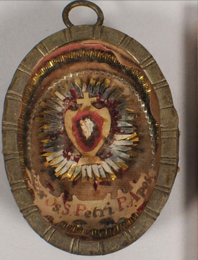 Reliquary theca with first-class relic of Saint Peter, the Apostle
