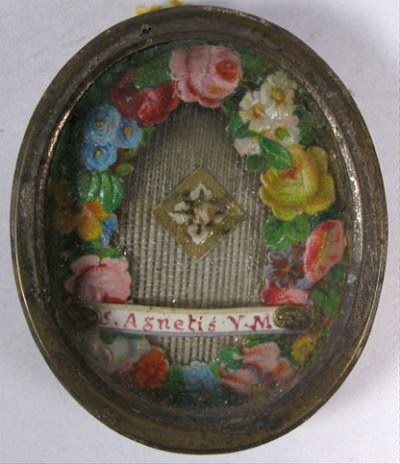Reliquary theca with relic of St Agnese of Rome, Martyr