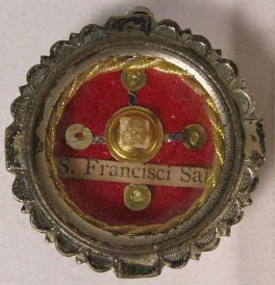 Theca with a first class ex ossibus relic of Saint Francis de Sales