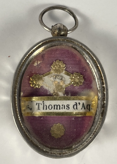 Reliquary theca with relics of St. Thomas Aquinas, Doctor of the Church