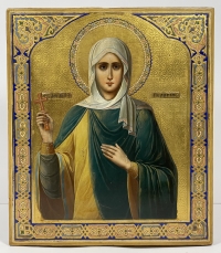 Fancy Russian Icon -  St. Martyress Pelagia of Tarsus