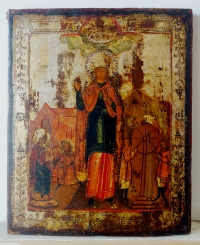 Russian Icon - St Martyr Catherine with Scenes of Her Life and Martyrdom