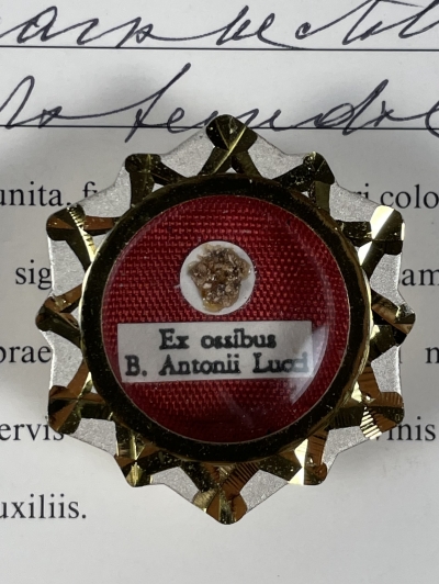 1990 Documented reliquary theca with relics of a Franciscan Blessed Antonio Lucci, O.F.M.Conv.