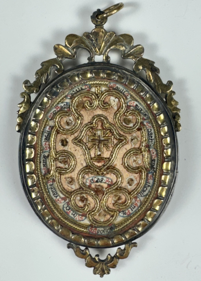 Important reliquary theca with relics of the True Cross, the Virgin Mary, St. John the Baptist, &amp; Saints certified by St. Pope John XXIII