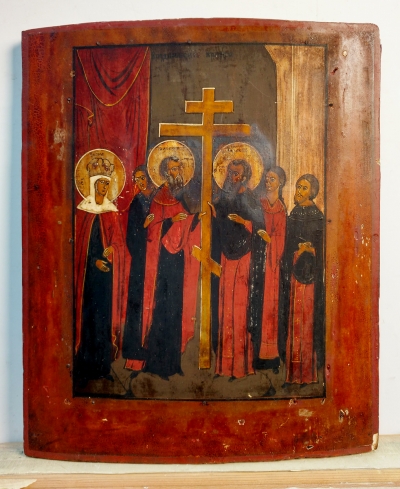 Russian Icon - The Exaltation of the True Lifegiving Cross