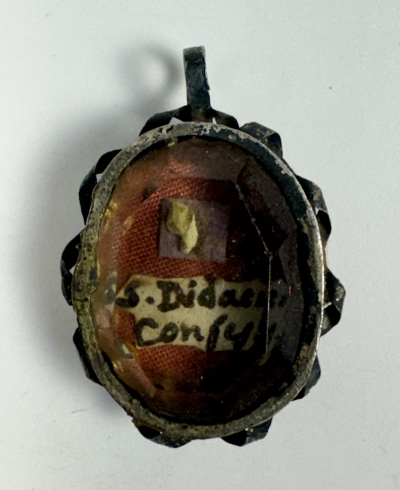 Reliquary theca with relic of St. Saint Didacus of Alcalá O.F.M.