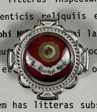 1995 Documented theca with relic of St. Giuseppe Moscati