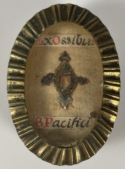 Reliquary theca with a relic of the Blessed Pacificus of Ceredano