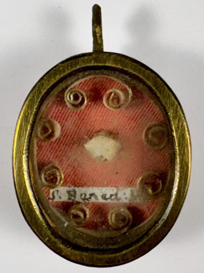 Reliquary theca with relic of St. Benedict of Nursia, Father of Western Monasticism