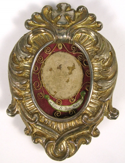 Large theca with relics of Saint John Nepomuk, protector from floods and drowning