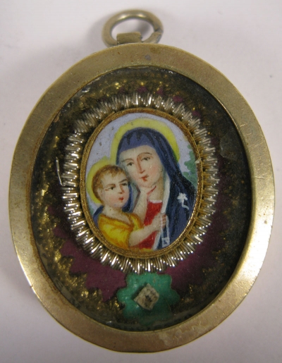 Reliquary theca with relics of Saint Mary Frances of the Five Wounds, Patron of Expecting Mothers