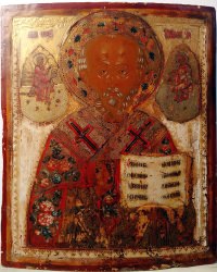 Russian Icon - Saint Nicholas, the Wonderworker of Myra