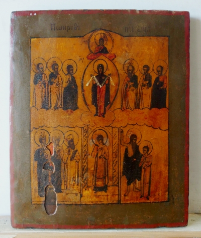 Russian Icon - The Protection of the Most Holy Mother of God (Pokrov)