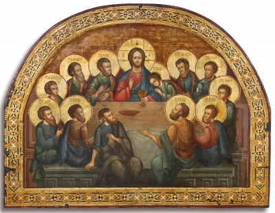 Russian Church Icon - The Last Supper from Iconostasis