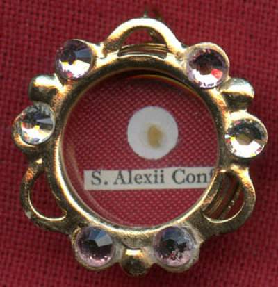 Documented theca with relic of Saint Alexius of Rome