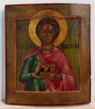Russian Icon - Saint The Unmercenary Healer Panteleimon (Pantaleon)
