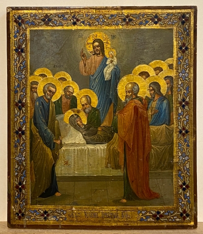 Russian Icon - The Dormition of the Most Holy Mother of God