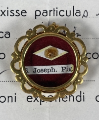 1990 Documented reliquary theca with relics of Spanish St. Joseph Mary Pignatelli, 2nd founder of the Jesuits