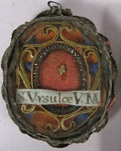 Reliquary theca with first class relic of Saint Ursula