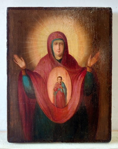 Russian Icon - Our Lady of the Sign