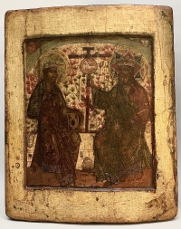 17-century Large and Fine Russian Icon - The New Testament Trinity