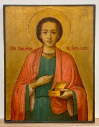 Russian Icon - Saint Panteleimon (Pantaleon), the Unmercenary Healer &amp; Greatmartyr