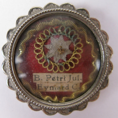 Reliquary theca with relics of Saint Peter Julian Eymard, Congregation of the Blessed Sacrament