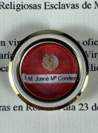 2003 Documented theca with relics of the Blessed Juana Maria Condesa Lluch, founder of the Handmaids of Mary Immaculate