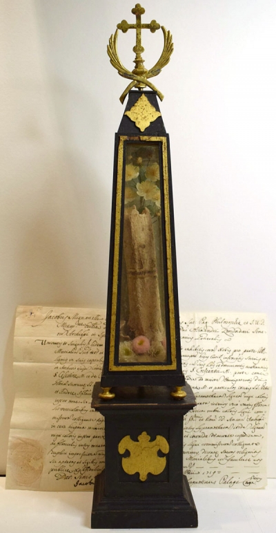 Documented reliquary with xlarge relic of Saint Crescentius of Rome, Martyr