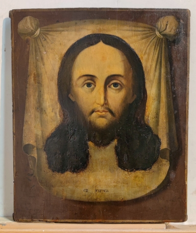 Russian Icon - The Holy Mandylion, Image of Christ Not Made by Human Hands
