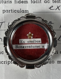 1983 Documented reliquary theca with relics of the Blessed Bonaventure of Potenza, O.F.M.Conv.