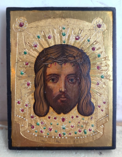 Russian Icon - The Holy Mandylion, Image of Christ Not Made by Human Hands