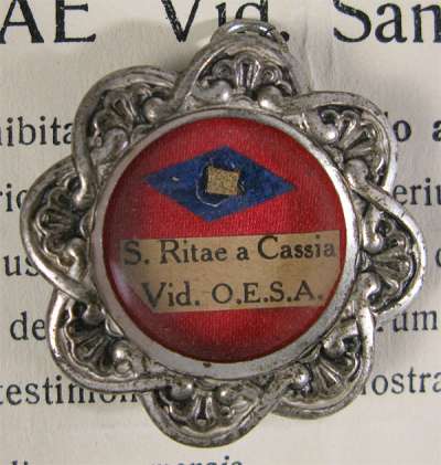 Documented reliquary with relics of Saint Rita of Cascia, O.E.S.A.