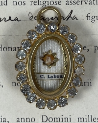 1933 Documented theca with a relic of St. Catherine Labouré of the Miraculous Medal of Our Lady of Graces