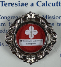 2003 Documented reliquary theca with a relic of St. Mother Teresa of Calcutta, of the Missionaries of Charity