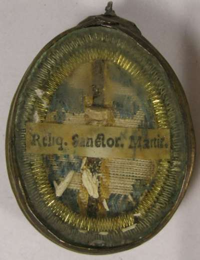 Theca with relics of Saint Irenaeus and Martyr Saints