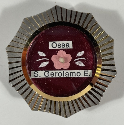 Reliquary theca with relic of Saint Gerolamo Emiliani, Patron of orphans and abandoned children