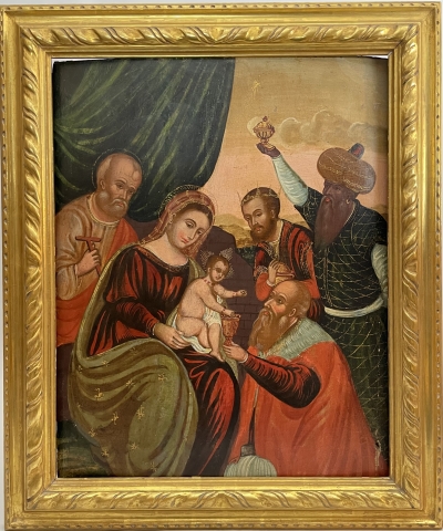 17-century Fine Veneto-Cretan Icon - The Adoration of the Magi