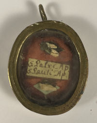 Reliquary theca with relics of St. Peter &amp; Paul, the Apostles of Christ