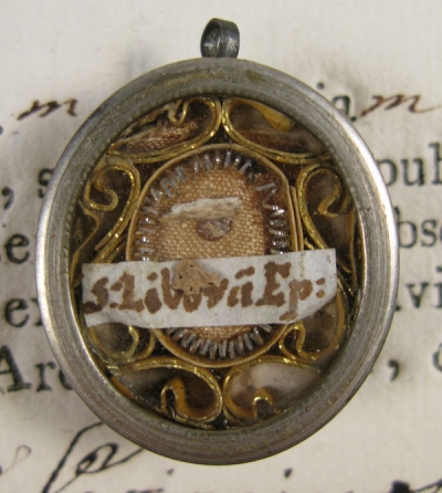 1813 Documented theca with relics of St. Liborius, Bishop of Le Mans