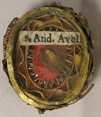 Theca with a first-class ex ossibus relic of Saint Andrew Avellino