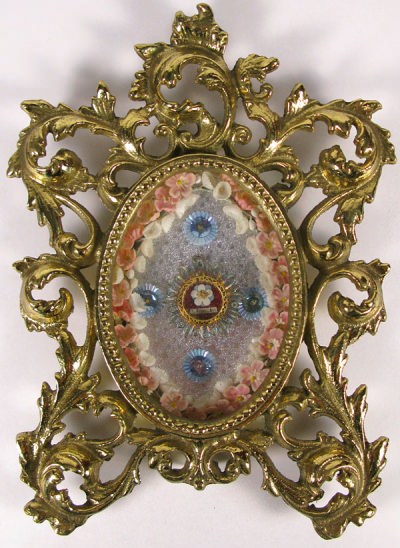 Reliquary frame with theca with relic of St Francis of Assisi